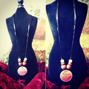 Reversible Scripture Medallion Sliding-Knot Neckl